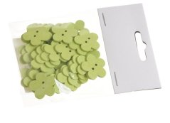 knoflíky - květinky (36 ks) - zelená