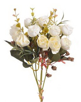 růže - kytice - krémová