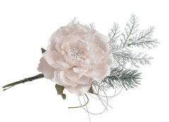 zimní růže s jehličím - krémová