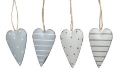 plechové srdce (2 ks)