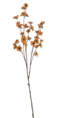 kvetoucí větvička 105 cm - hnědooranžová