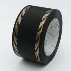 stuha pohřební 6 cm (50y), černá / zlatá