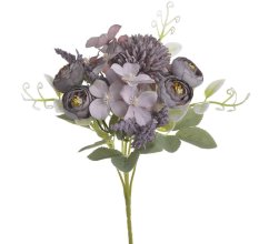 kytice mix s ranunculusem - fialová