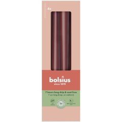 Kónické svíčky Bolsius (4 ks), 245/24 mm, vínová