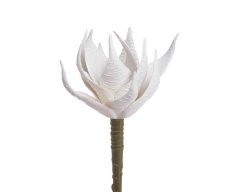 flokovaný sukulent 16,5 cm - bílá