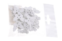 motýlci bílí - knoflíky (20 ks)