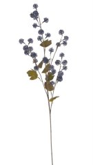 větvička s kvetoucími pupeny 94 cm - modrofialová