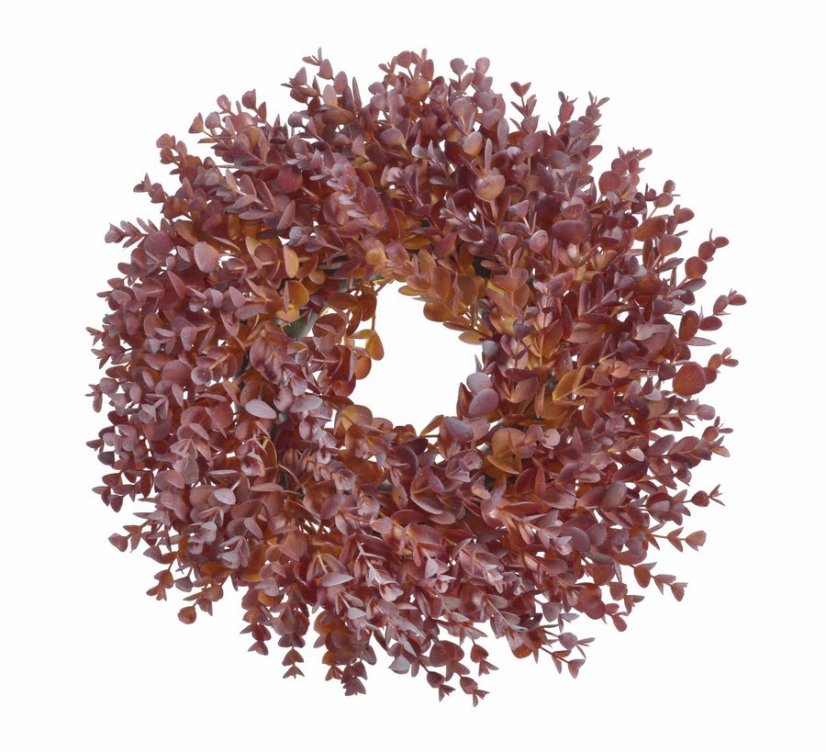věnec eukalyptus 36 cm - červená