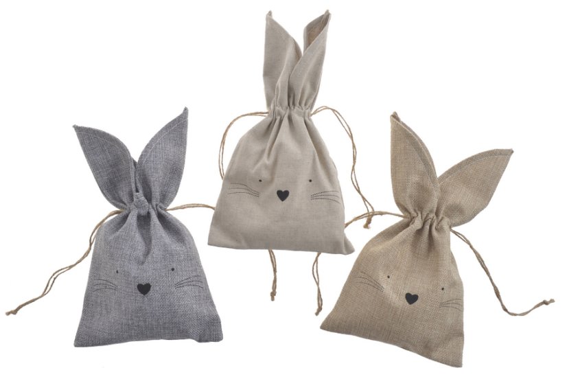 pytlík zajíc - šedá, krém, béžová