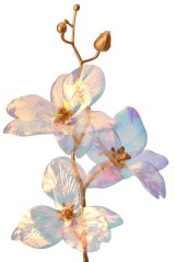 OPALIZZE orchidea 48 cm – iridescentná transparentná