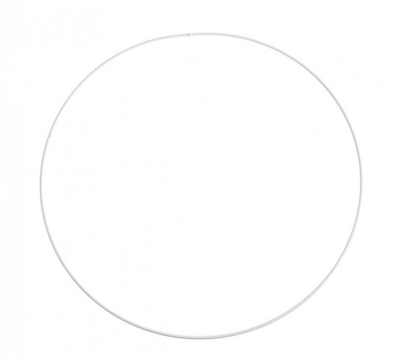 kovový kruh 40 cm - bílá