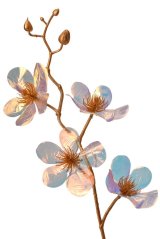 OPALIZZE magnólie 47 cm – iridescentní transparentní