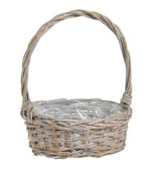 koš oválný s uchem a igelitem 22 cm