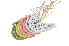 dřevěné výseky ptáčci (18 ks) - 4 barvy