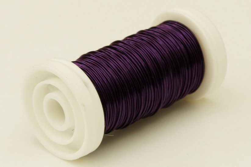 drát měděný 0,5 mm (75 g) - tmavě fialová