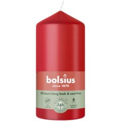 válec svíčka Bolsius 120/58 mm - delicate red