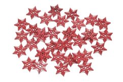 vločky mini 1,5 cm (36 ks) - červená