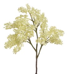 větvička s kuličkami 54 cm - krémová