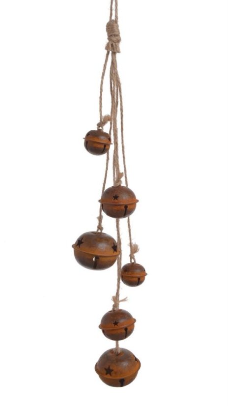 girlanda rolničky x6 2,5 - 5 cm - rusty