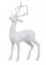 třpytivý jelen 25 cm - bílý