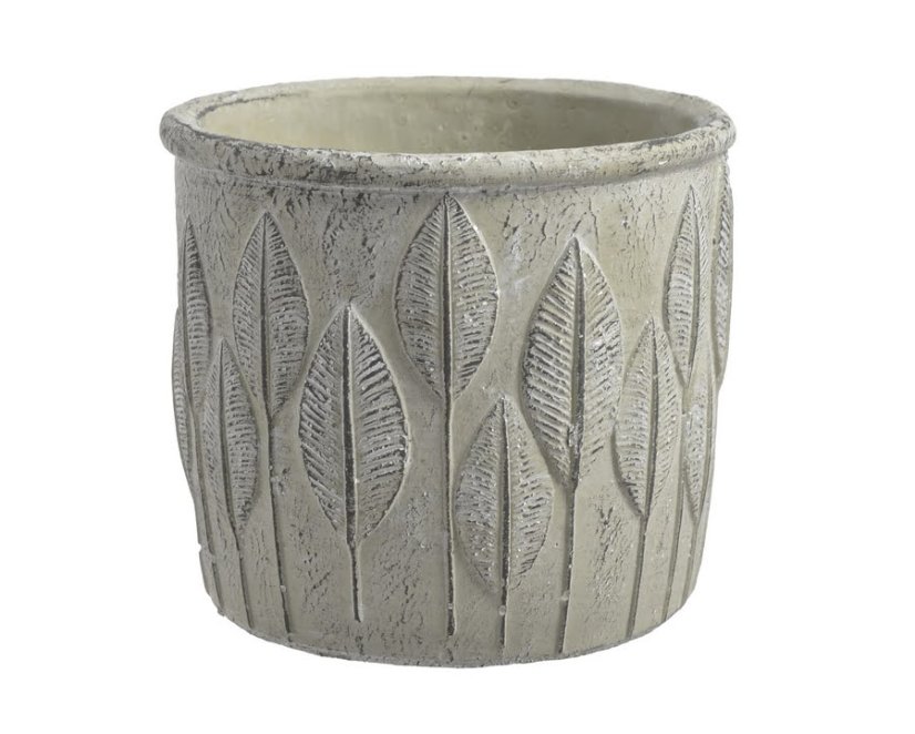 dekorační obal na květináč s listy 13 x 11,5 cm