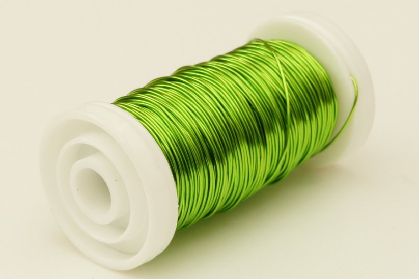 drát měděný 0,5 mm (75 g) - zelená