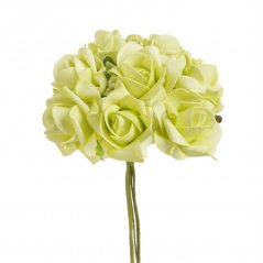 růže pěnová 7 cm (8 ks) - zelená světlá