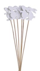 zajíčci, zápich - bílá (6 ks)