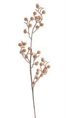 větvička s bobulemi 60 cm - hnědá