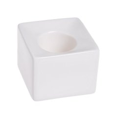 svícen krychle 6,5 cm - bílá