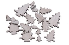 stromky dřevěné (18 ks) - lehce bělené