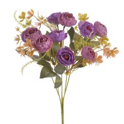 kytice růží 31 cm - fialová