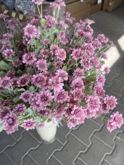 umělá kvetoucí rostlina Astra – růžová, 83 cm