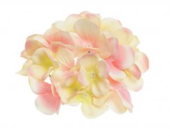 hlavičky hortenzií (12ks) - sv. meruňková + růžová
