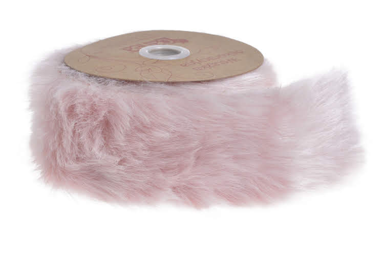 kožešinový pás 2 m - sv. růžová