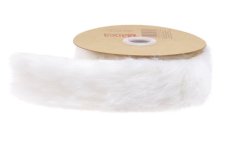 kožešinový pás 4 cm x 2 m - bílá