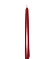 kónická svíce 25 cm - metal červená