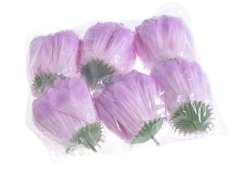 hlavičky chryzantém 15 cm (6 ks) - bílá