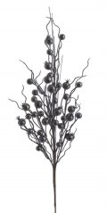 větvička s bobulemi 72 cm - černá