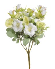 eustoma buket - mix bílá/sv. zelená