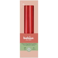 Kónické svíčky Bolsius (4 ks), 245/24 mm, červená