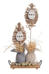 pytlík zajíc - šedá, krém, béžová