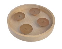 svícen adventní 30 cm - dřevěný