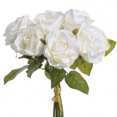 růže 7 cm (6 ks) - bílá