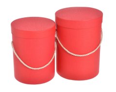 Flowerbox válec, sada (2 ks) - červená