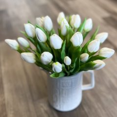 svazek tulipánů (5 ks) - bílá