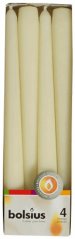 Kónické svíčky Bolsius (4 ks), 245/24 mm, krémová