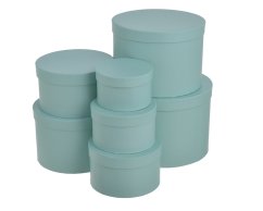 Flowerbox kulatý sada (7 ks) - tyrkysová