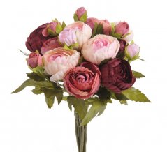 kytice kamélií (10x) - MIX bordó + růžová