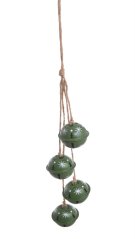 rolničky x4 - girlanda 36 cm - zelená